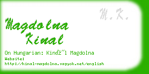 magdolna kinal business card